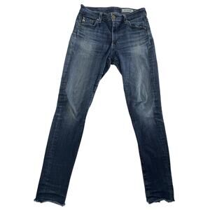 AG Adriano Goldschmied Jeans Womens 27R Farrah Skinny Ankle Distressed‎ Denim